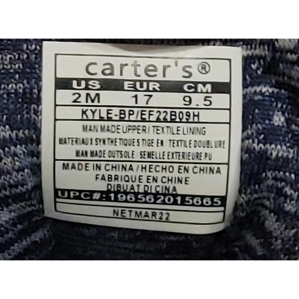 Carter's Unisex-baby Kyle White Sneakers size 2